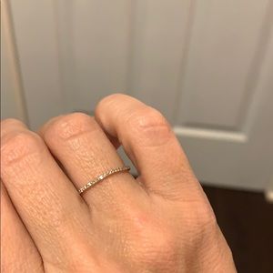 14 kt Rose Gold half eternity band